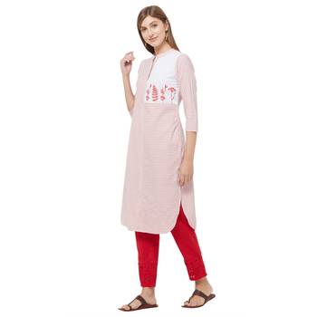 Red printed cotton kurtas-and-kurtis 3