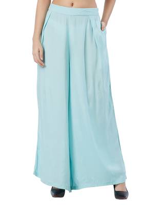 Powder Blue Cullote With Drawstring Closure 1