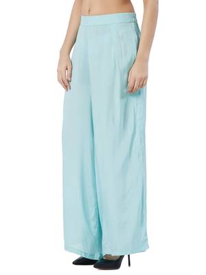 Powder Blue Cullote With Drawstring Closure 3