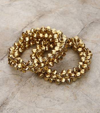 Gold Ghungroo Bracelet - Pair 2