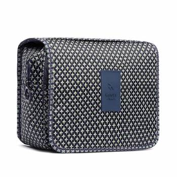 Navy Blue Multi Functional Toiletry Cosmetic Organizer Bag 1 Pcs Set 1