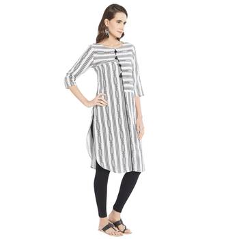 Multicolor printed viscose kurtas-and-kurtis 2