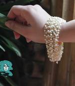 White Beaded Multistrand Bracelet