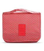 Red Multi Functional Toiletry Bag Cosmetic Organizer Bag 1 Pcs Set
