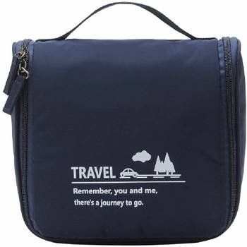 Navy Blue Multi Functional Travel Organizer Accessory Toiletry Bag 1 Pcs Set 1