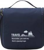 Navy Blue Multi Functional Travel Organizer Accessory Toiletry Bag 1 Pcs Set