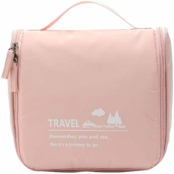 Peach Multi Functional Toiletry Bag Cosmetic Organizer Bag 1 Pcs Set 1