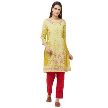 Blue printed polyester kurtas-and-kurtis 1