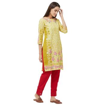 Blue printed polyester kurtas-and-kurtis 2
