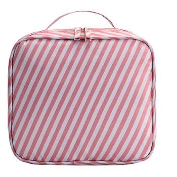 Shree Shyam Product Red Travel Makeup Bags Cosmetic Case Organizer Portable Storage Bag 1 Pcs Set 1