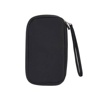 Black Travel Wallet Document Organizer, Family Passport Holder Bag 1 Pcs Set 1