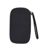 Black Travel Wallet Document Organizer, Family Passport Holder Bag 1 Pcs Set