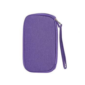 Purple Travel Wallet Document Organizer Bag, Passport Holder Bag 1 Pcs Set 1