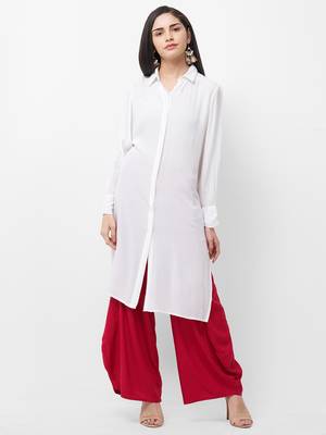 White printed viscose kurtas-and-kurtis 1