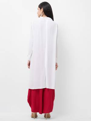 White printed viscose kurtas-and-kurtis 2