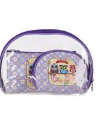 Shree Shyam Product Purple Cosmetic Bag Makeup Travel Organizer Portable Toiletry Pouch 3 Pcs Set