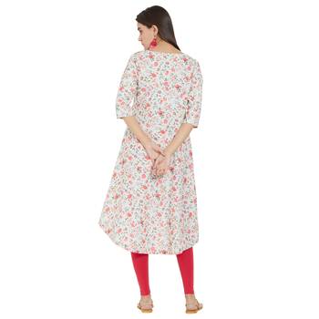 Green printed viscose kurtas-and-kurtis 3