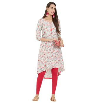 Green printed viscose kurtas-and-kurtis 5
