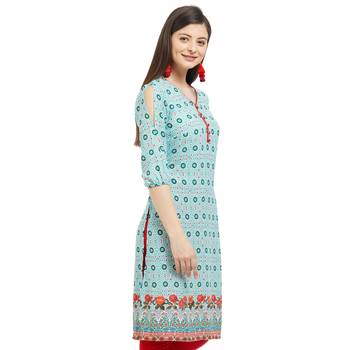 Multicolor printed polyester kurtas-and-kurtis 2