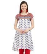 Multicolor printed polyester kurtas-and-kurtis