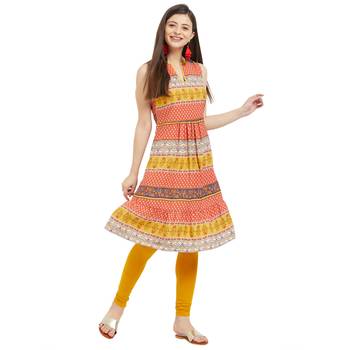 Multicolor printed polyester kurtas-and-kurtis 1