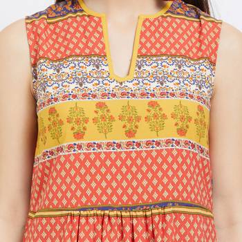 Multicolor printed polyester kurtas-and-kurtis 4