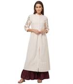 Red printed cotton kurtas-and-kurtis