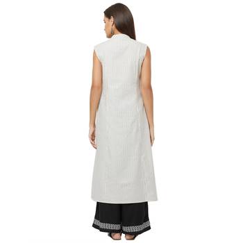 Grey printed cotton kurtas-and-kurtis 4