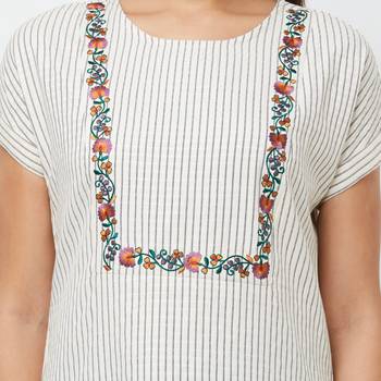 Grey printed cotton kurtas-and-kurtis 5