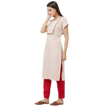 Red printed cotton kurtas-and-kurtis 3