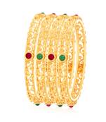Multicolor diamond bangles-and-bracelets