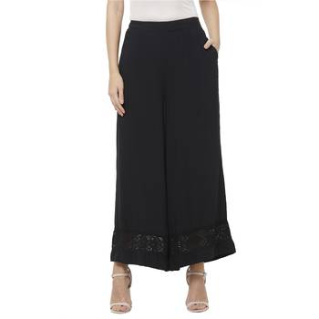 Black Palazzo With Lace Detaling 1
