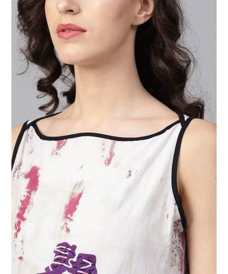 Women Black Ethnic Motifs Straight Cotton & Rayon Top With Pant 5