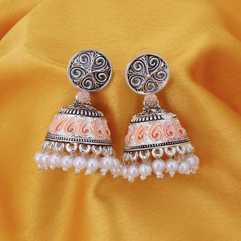 Silver pearl earrings 2