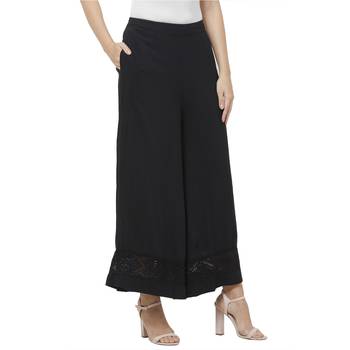 Black Palazzo With Lace Detaling 2