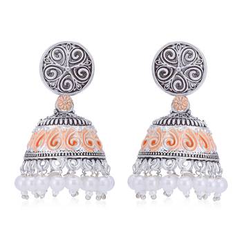 Silver pearl earrings 3