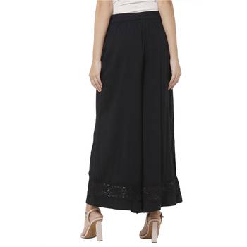 Black Palazzo With Lace Detaling 4