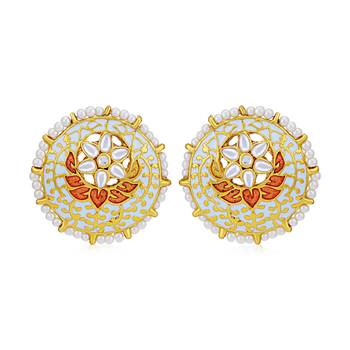 Red pearl earrings 1
