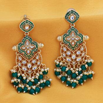 Green pearl earrings 2