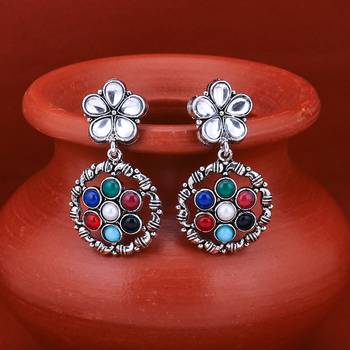 Multicolor diamond earrings 1