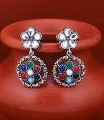 Multicolor diamond earrings