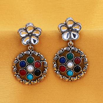 Multicolor diamond earrings 2