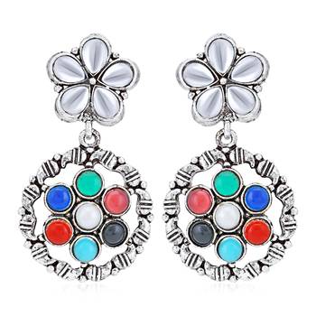 Multicolor diamond earrings 3