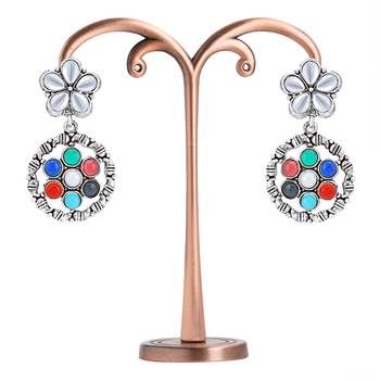 Multicolor diamond earrings 4