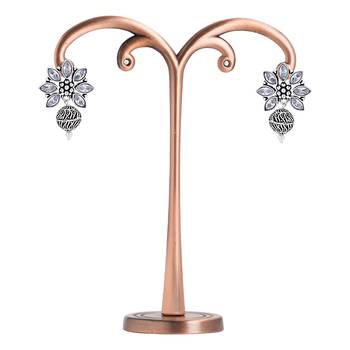 Silver diamond earrings 4