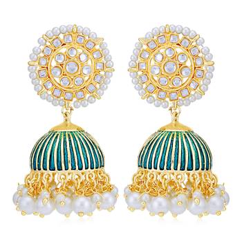 Blue pearl earrings 1