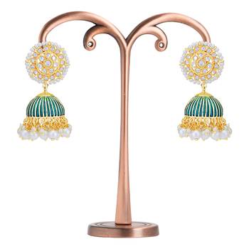 Blue pearl earrings 2