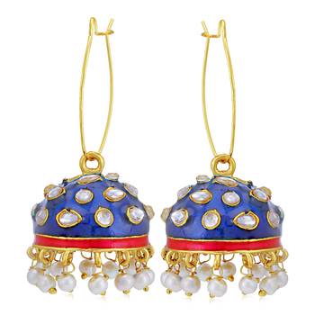 Blue pearl earrings 3