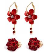 Red diamond combo-earrings