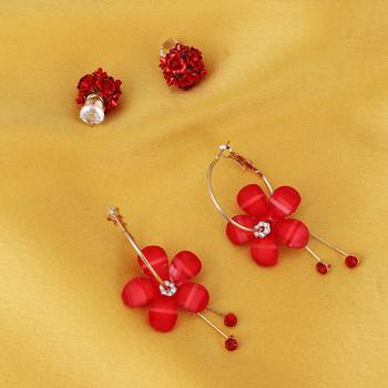 Red diamond combo-earrings 3